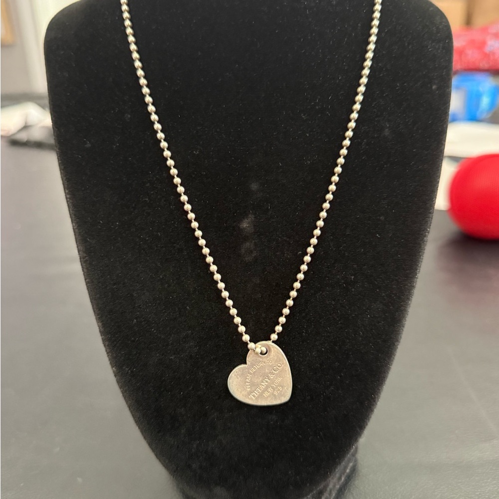 Tiffany & Co. Silver Heart Charm Necklace